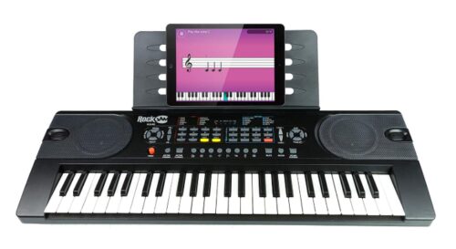 this is an image of a RockJam portable electric keyboard for kids. 