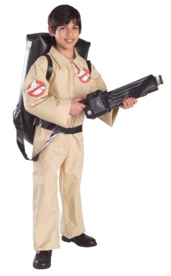 this is an image of a small Ghostbuster costume for kids. 