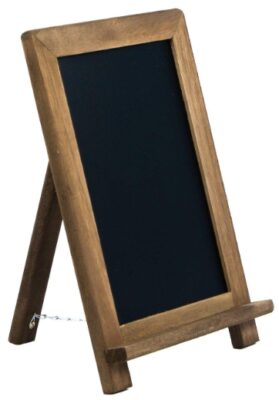 this is an image of a framed kickstand wooden chalkboard sign, perfect for all occasions. 