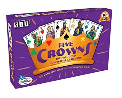 his is an image of a Five Crowns card game for kids and adults. 