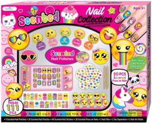 this is an image of a nail art glam kit for girls ages 5 to 10 years old.