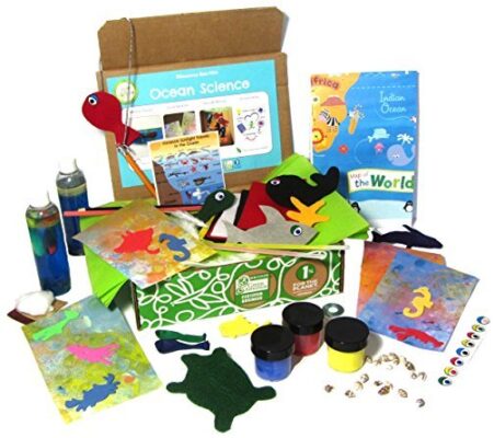 This is an image of Green Kid Crafts, Ocean Science Discovery Box by Green Kid Crafts