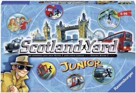This is an image of Scotland yard junior strategy board game for kids