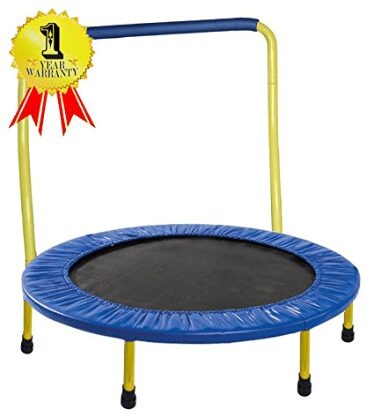 small trampoline with safety padded frame