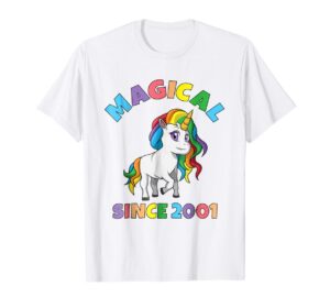 unicorn born in 2001 t shirt