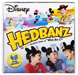 this is an image of the disney hedbanz game