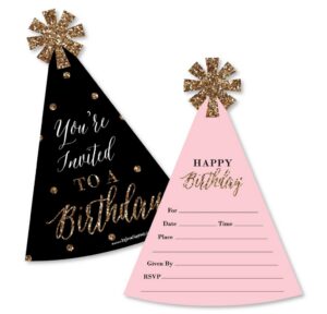 this is an image of girls party hat invites
