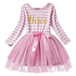 this is an image of a three birthday dress