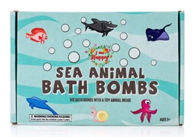 this is an image of a sea animal bath bombs gift set for kids. 