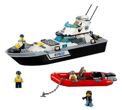 This is an image of an ocean police patrol building toy for kids. 