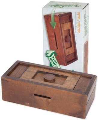 This is an image of kid's puzzle box in brown color