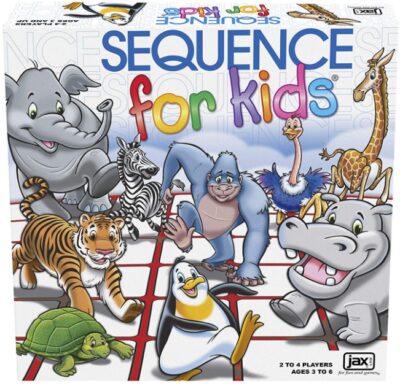 This is an image of classic game of Sequence board game made for kids