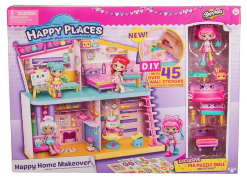 this is an image of a shopkins happy home doll and accessories for little girls.