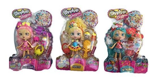 this is an image of a shopkins shoppies collection for kids. 