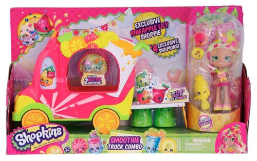 this is an image of a shoppies smoothie truck combo playset for little kids. 