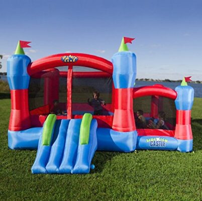 This is an image of Bounce House, Ball Pit, Slide and Hoop