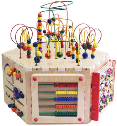 This is an image of play cube activity center six-sided for kids