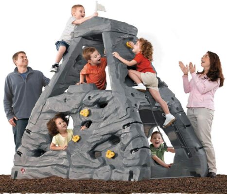 This is an image of Family cheering kids on Step2 Skyward Summit in grey color