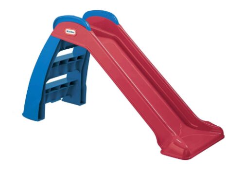  this is an image of a slide and climber for kids. 