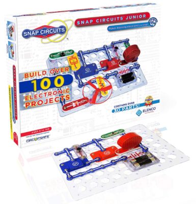 this is an image of an electronics exploration kit for kids. 