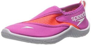 pink speedo kids surfwalker pro 2.0 water shoes with white sole