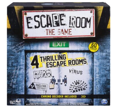 this is an image of an escape room board games for teens ages 16 and up. 