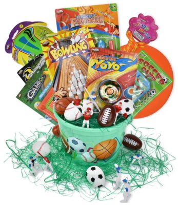 This is an image of kid's sport toys easter basket 