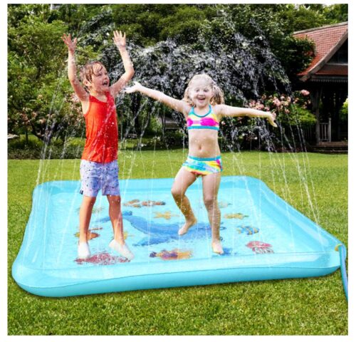 this is an image of a sprinkler pad & splash play mat for kids.