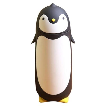 This is an image of a black penguin bottle. 