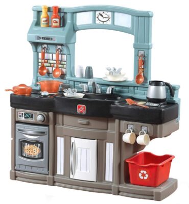 this is an image of a kitchen playset for little girls. 