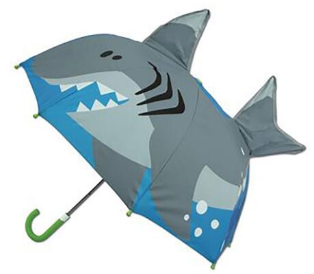 This is an image of pop up umbrella with sharek design for kids
