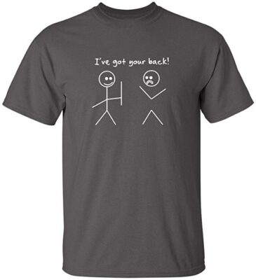 This is an image of teen's Stick figure T shirt in black color
