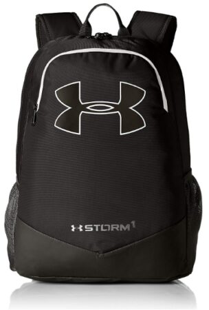 This is an image of storm scrimmage backpack in silver and black colors