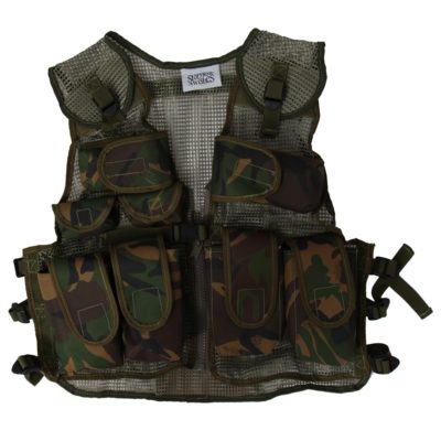 This is an image of a combat camouflage vest for kids. 