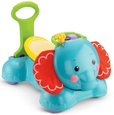 This is an image of kids stride and ride in elephant design in blue color