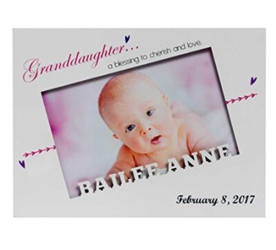 This is an image of a personalized baby frame as a remembrance for grandparents.