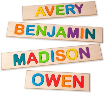 This is an image of kid's personalized name puzzle up