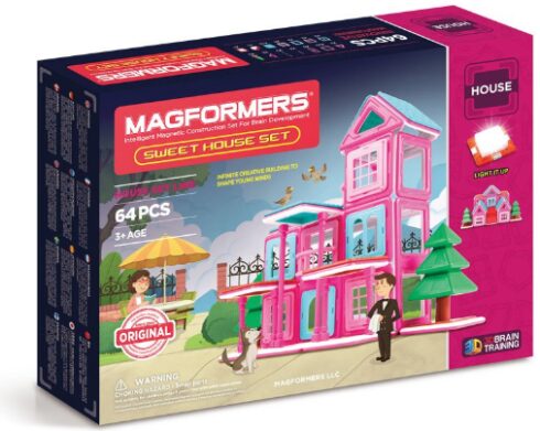 This is an image of Magformers sweet house set designed for kids