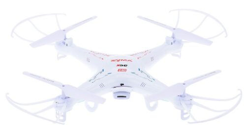 This is an image of Quadcopter in white with high quality camera and Remote control 