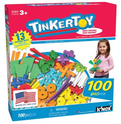 this is an image of a 100-piece essentials value building set for kids ages 3 and up.