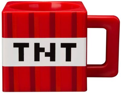 This is an image of minecraft TNT plastic mug