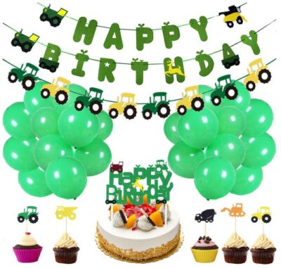 This is an image of boy's birthday decorations theme set 