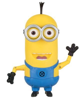 this is an image of a talking Minion Tim toy figure from Despicable Me. 