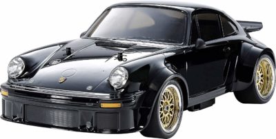 This is animage of a black Porsche RC Tamiya.