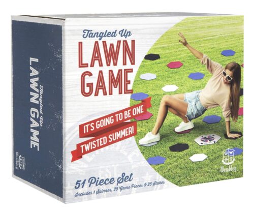 this is an image of a tangled up lawn game for the whole family. 