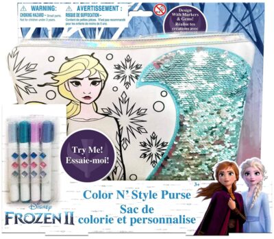 This is an image of girl's frozen 2 color style purse in colorful colors