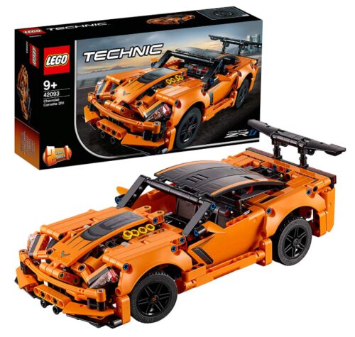 this is an image of a Technic Chevrolet Corvette 2023 building set for kids and adults. 