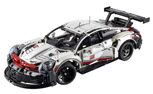 this is an image of a Technic Porsche 2023 building kit for kids and adults. 