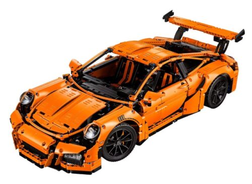this is an image of a Technic porsche 911 Technic police pursuit 2023 building kit for kids and adults. 