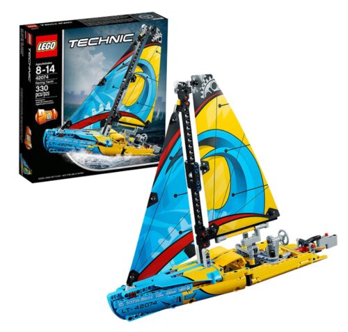this is an image of a Technic racing yacht building kit for kids and adults. 